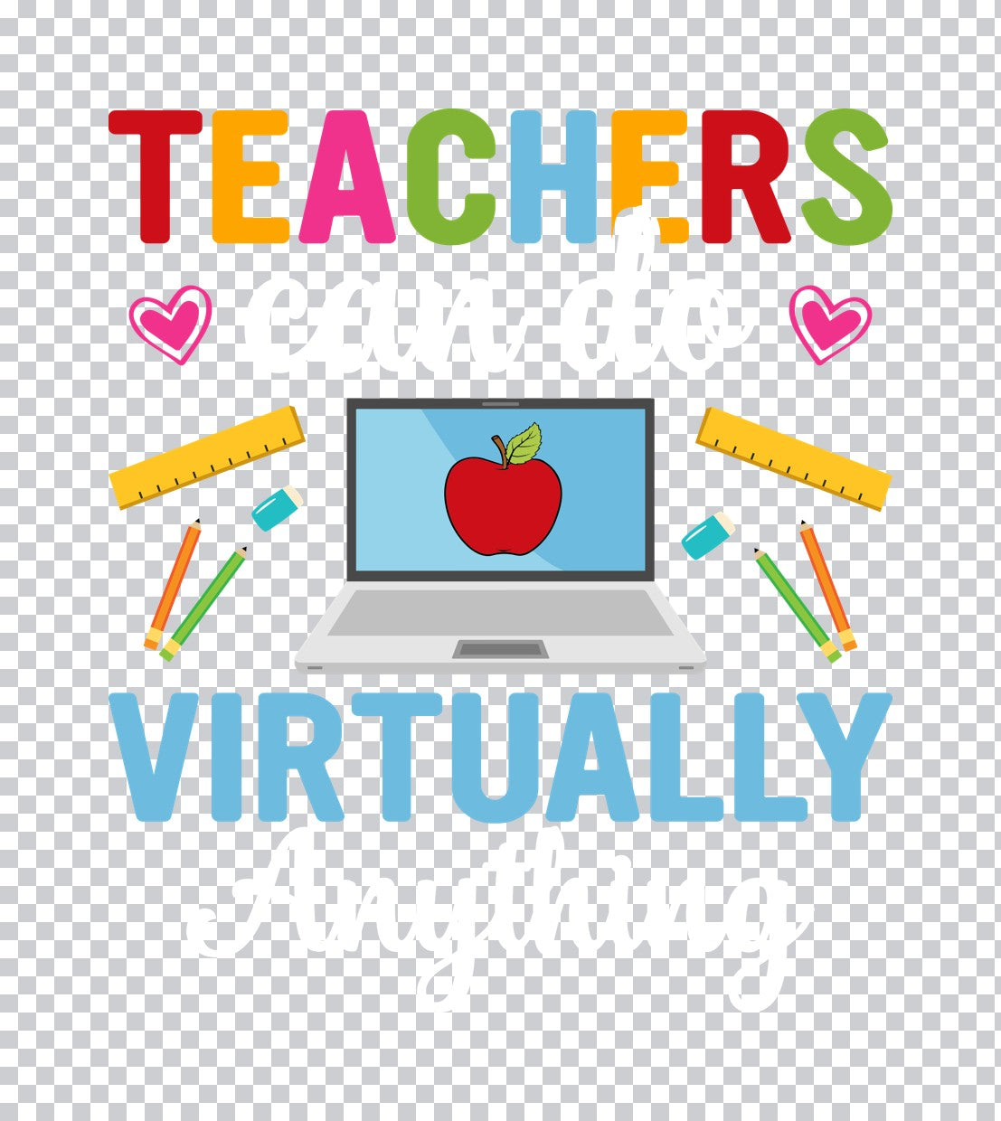 Teachers Virtually Laptop Apple DTF Transfer