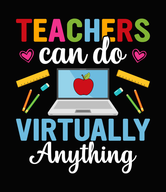 Teachers Virtually Laptop Apple DTF Transfer