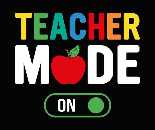 Teacher Apple Toggle Switch DTF Transfer