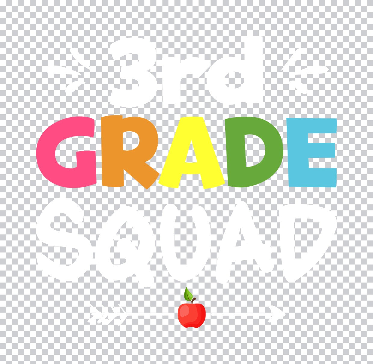Colorful Grade Level Teacher DTF Transfer
