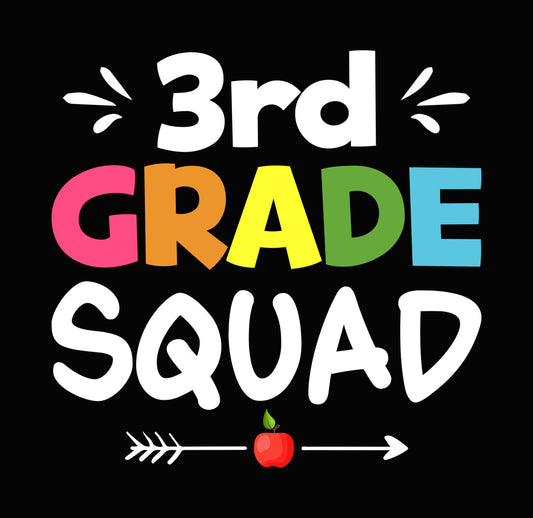Colorful Grade Level Teacher DTF Transfer