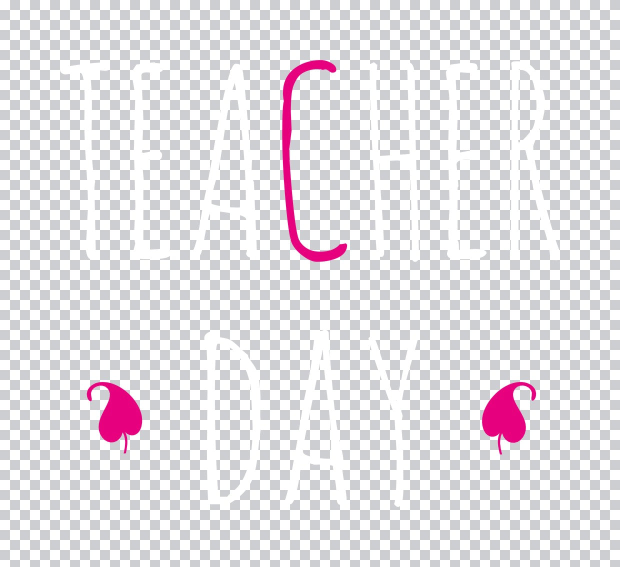 Pink Leaf Decorative DTF Transfer