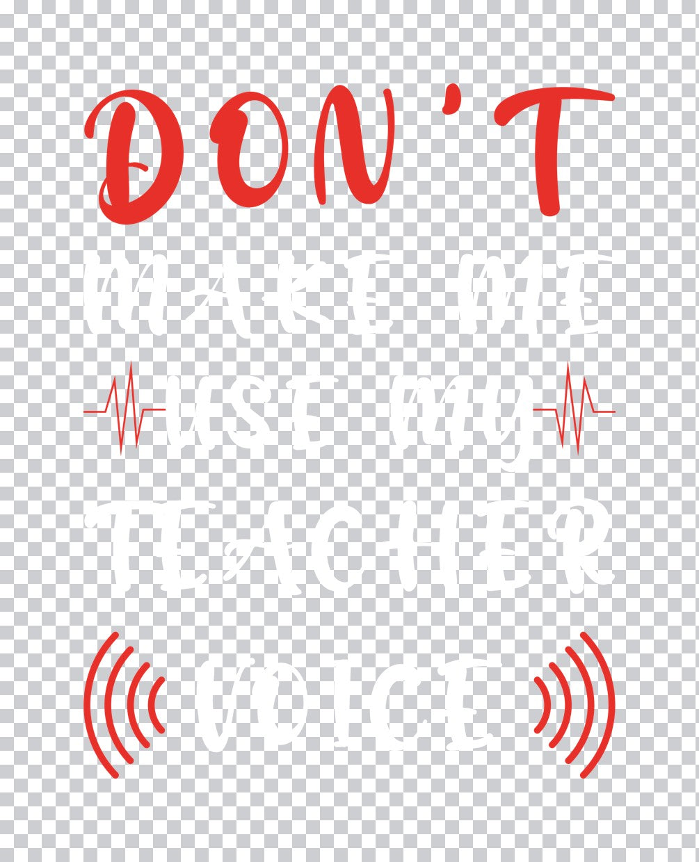 Teacher Script Yellow DTF Transfer