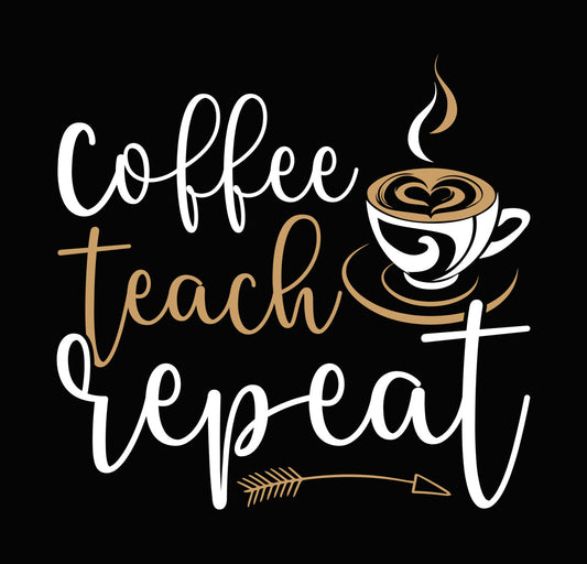 Teach Coffee Heart DTF Transfer