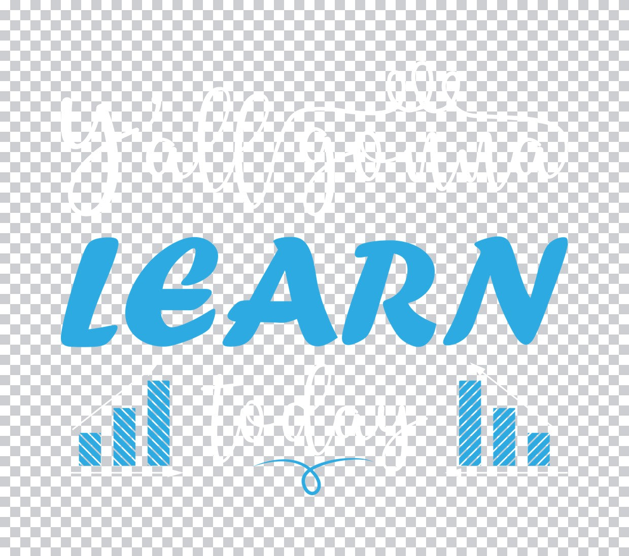 Learn Bold Bar Graph DTF Transfer