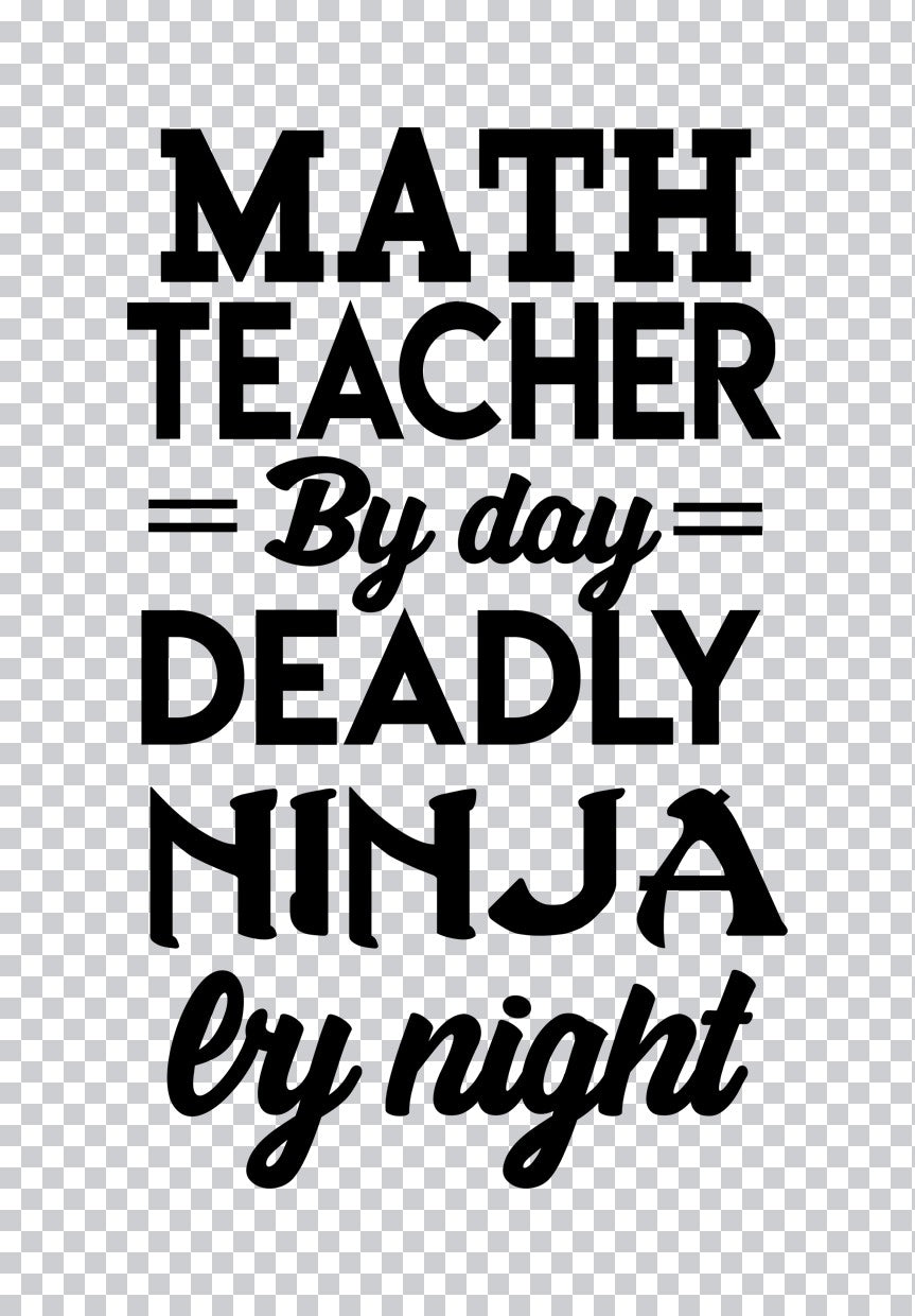 Math Teacher Ninja DTF Transfer