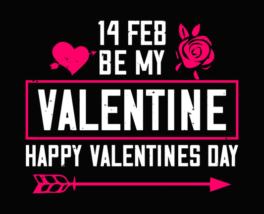 Be My Valentine Arrow Rose DTF Transfer