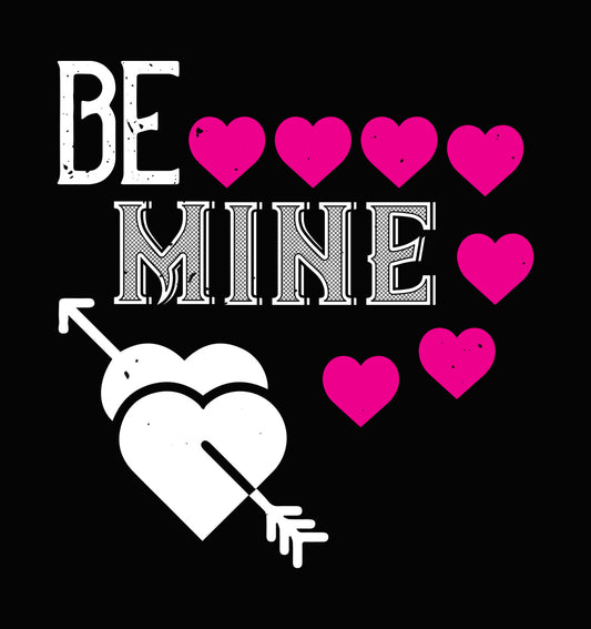 Be Mine Heart Arrow DTF Transfer