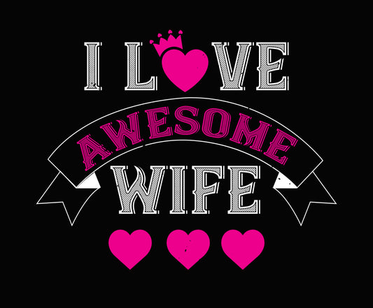 Awesome Heart Crown DTF Transfer