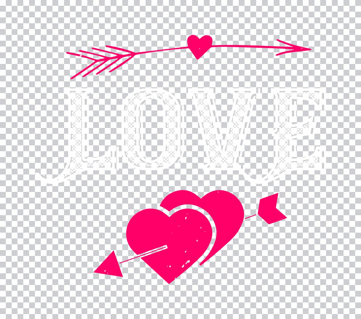Love Arrow Hearts DTF Transfer