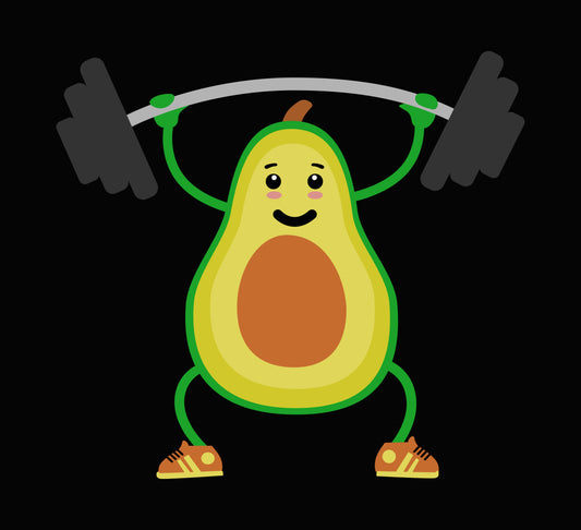 Strong Avocado Lifting Weights DTF Transfer