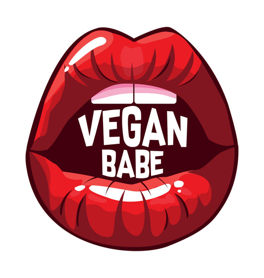 Vegan Babe Red Lips DTF Transfer