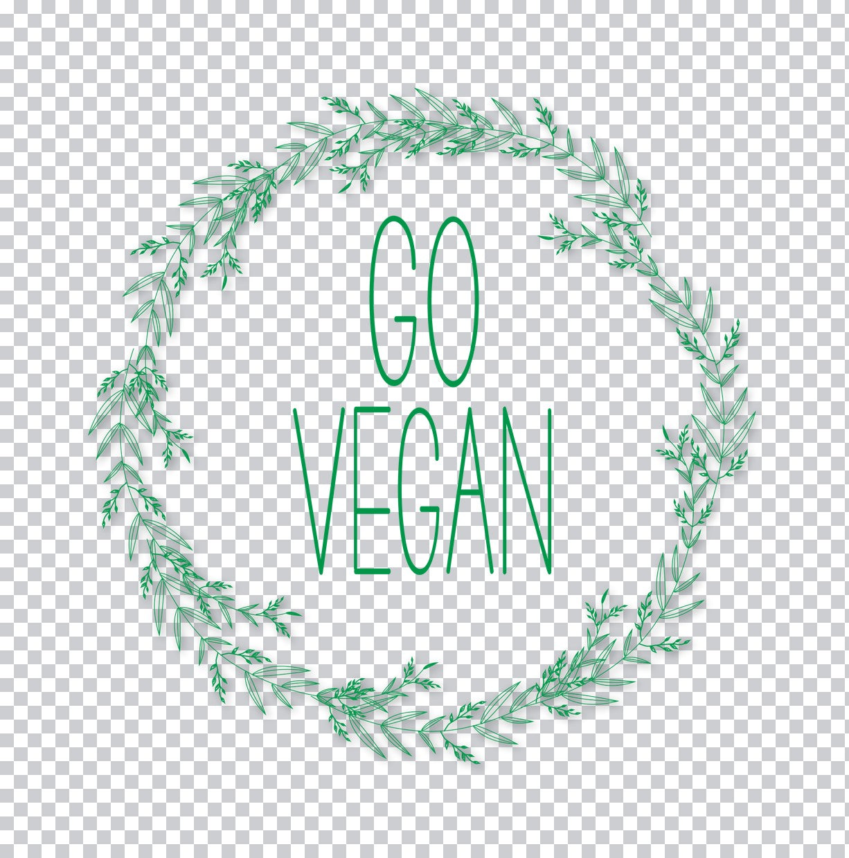 Vegan Forest Typography DTF Transfer