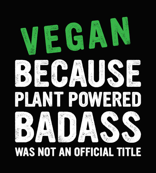 Textured Green Vegan Typography DTF Transfer