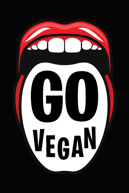 Go Vegan Red Lips DTF Transfer