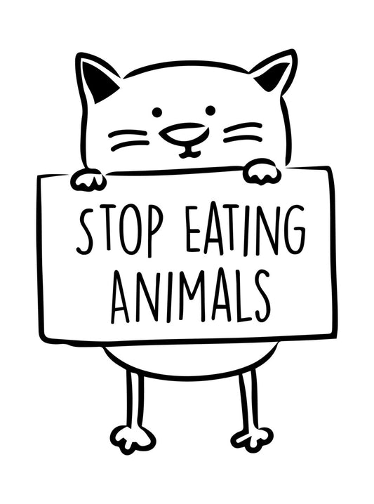 Cat Stop Eating Animals DTF Transfer