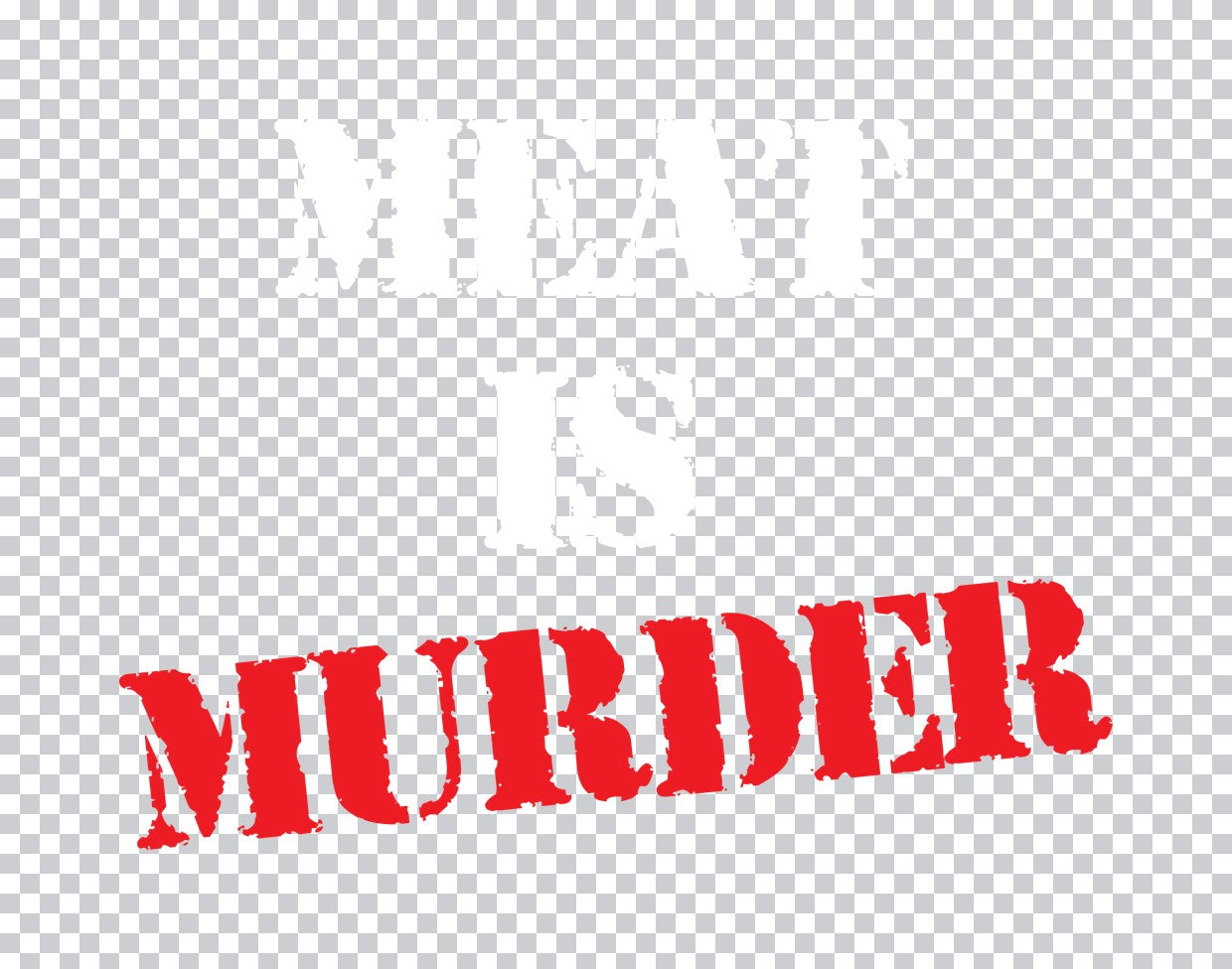 Distressed Murder Vegan Graphic DTF Transfer