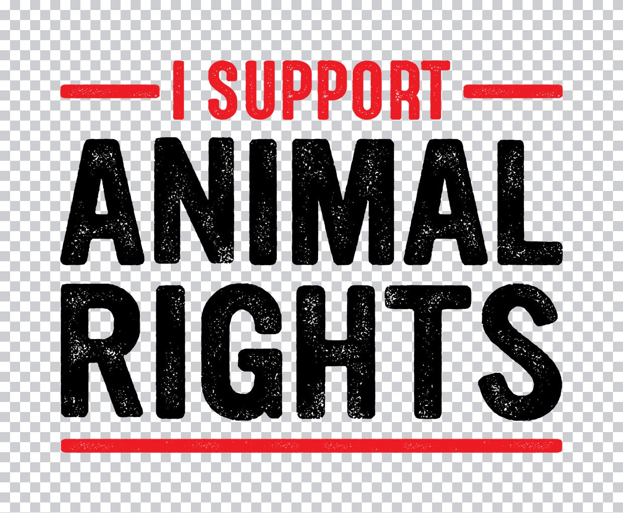 I Support Animal Rights Bold DTF Transfer