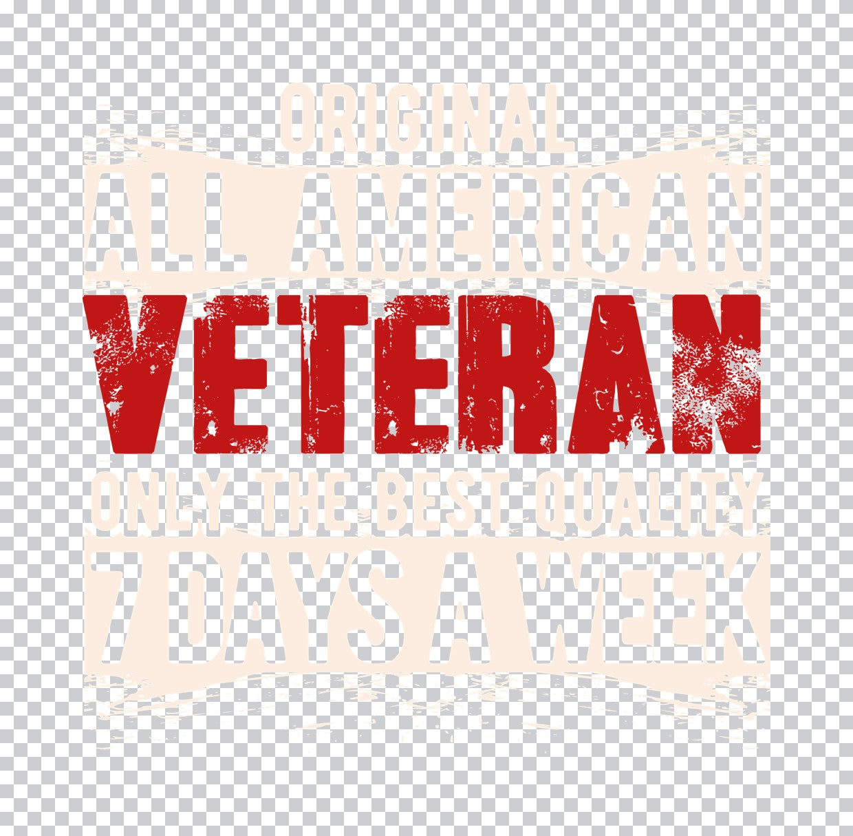 Original All American Veteran DTF Transfer