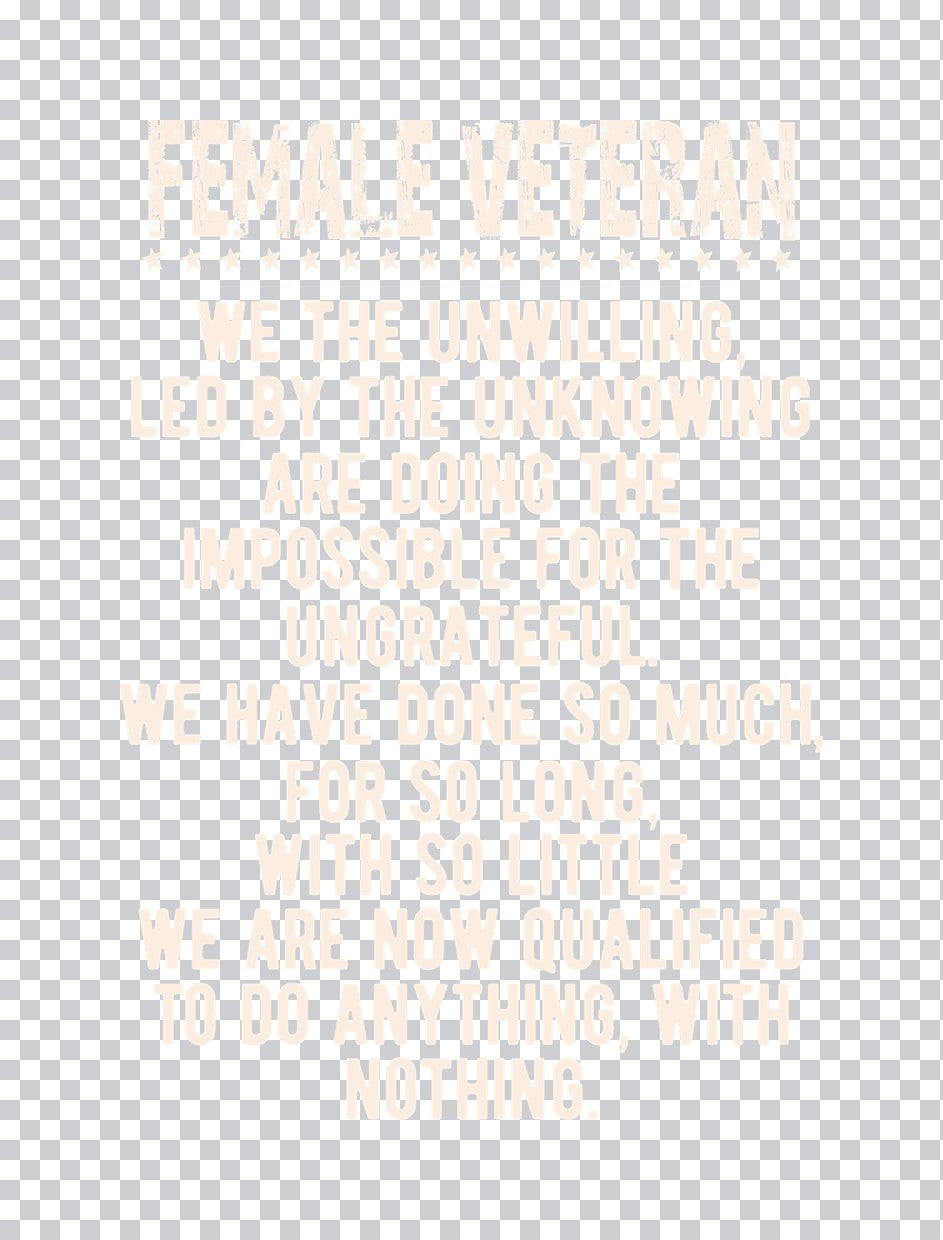 Female Veteran Inspirational Quote DTF Transfer