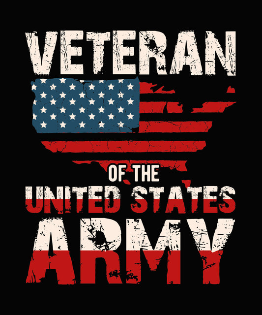 Veteran United States Army Distressed DTF Transfer