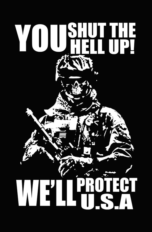 Tactical Soldier Silhouette DTF Transfer