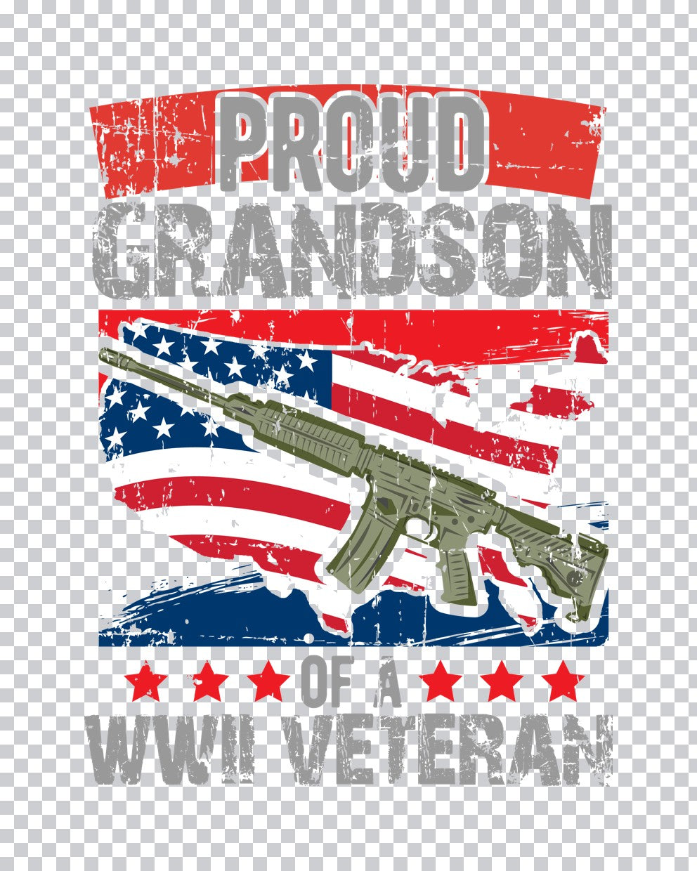 Proud Grandson WWII Veteran DTF Transfer