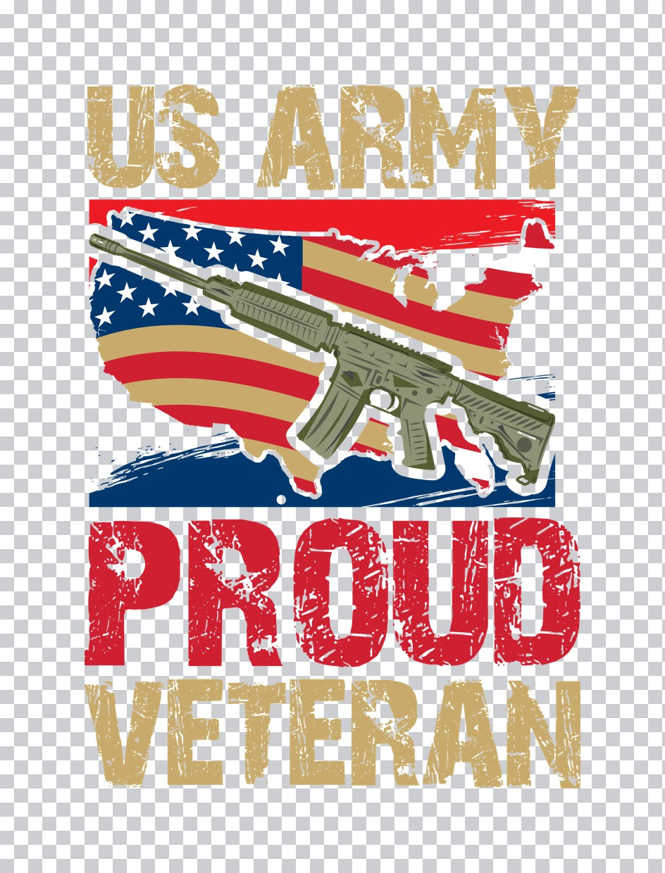 US Army Proud Veteran Rifle DTF Transfer