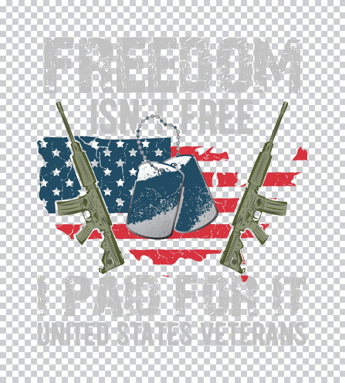 Freedom Isn't Free Dog Tags DTF Transfer
