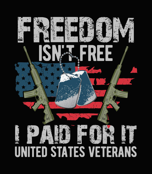 Freedom Isn't Free Dog Tags DTF Transfer
