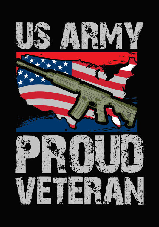 US Army Proud Veteran DTF Transfer