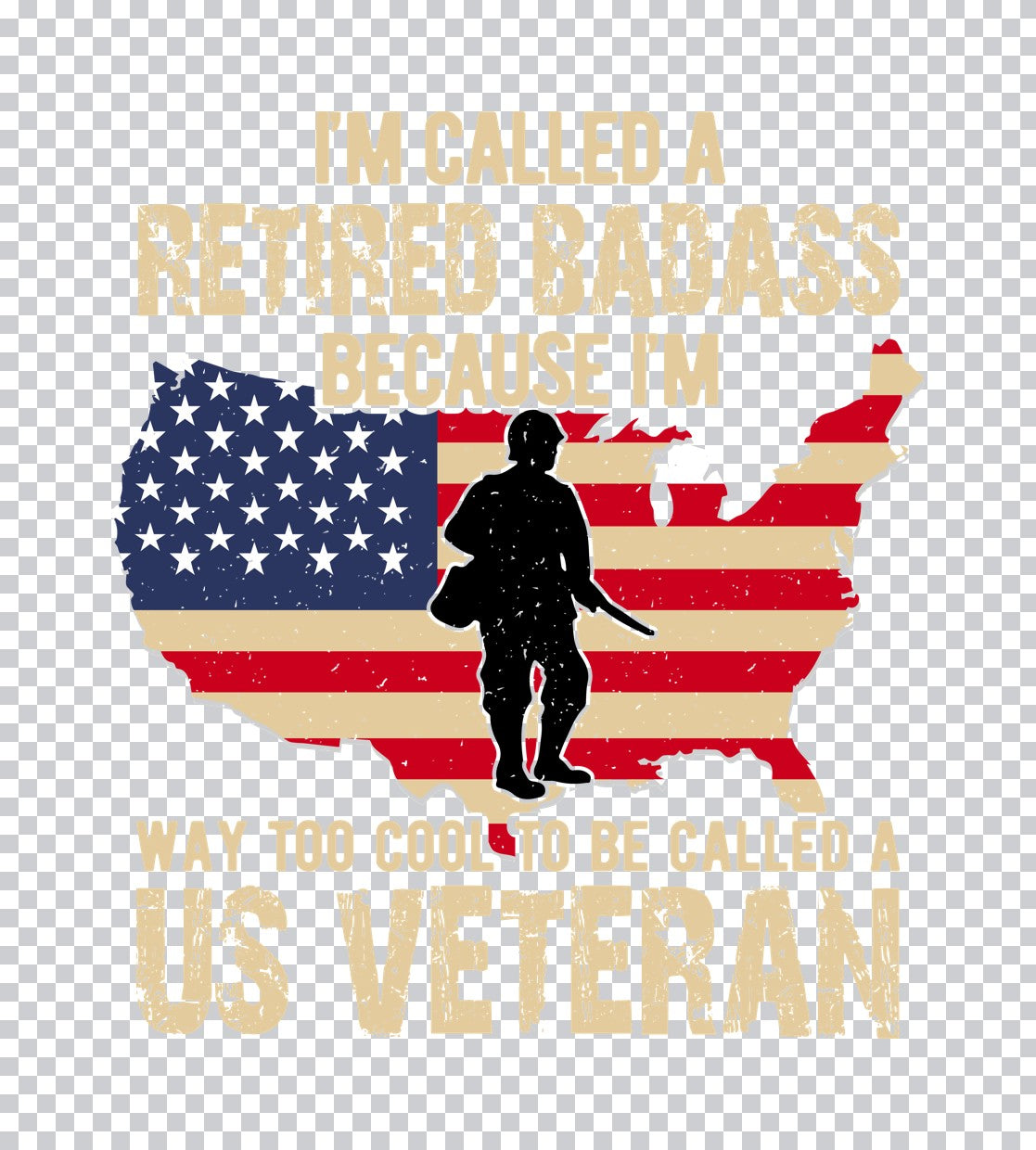Retired Badass Veteran DTF Transfer
