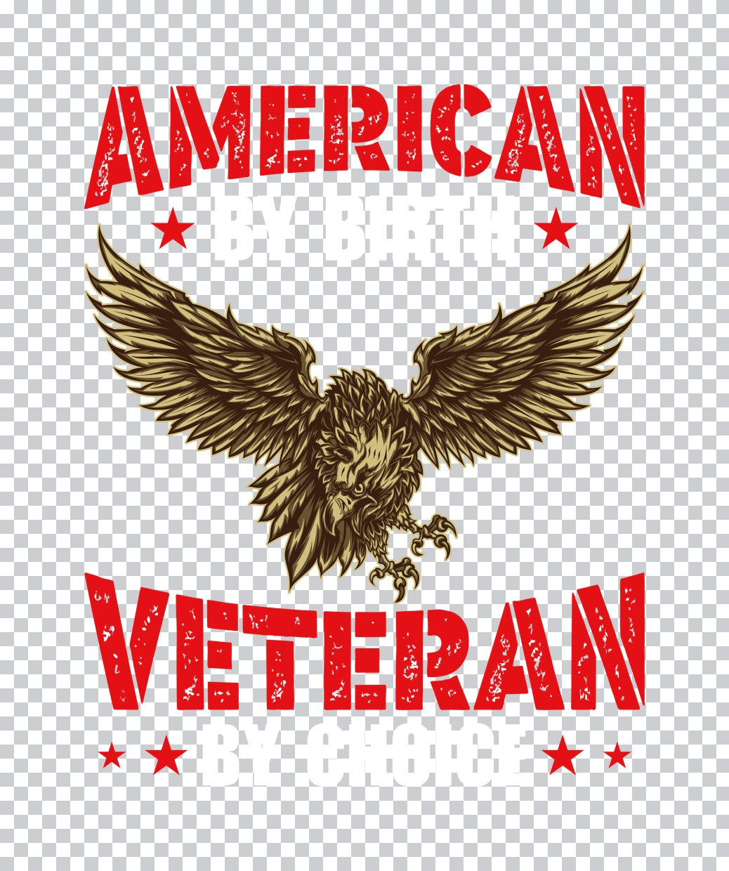 American Veteran Eagle DTF Transfer