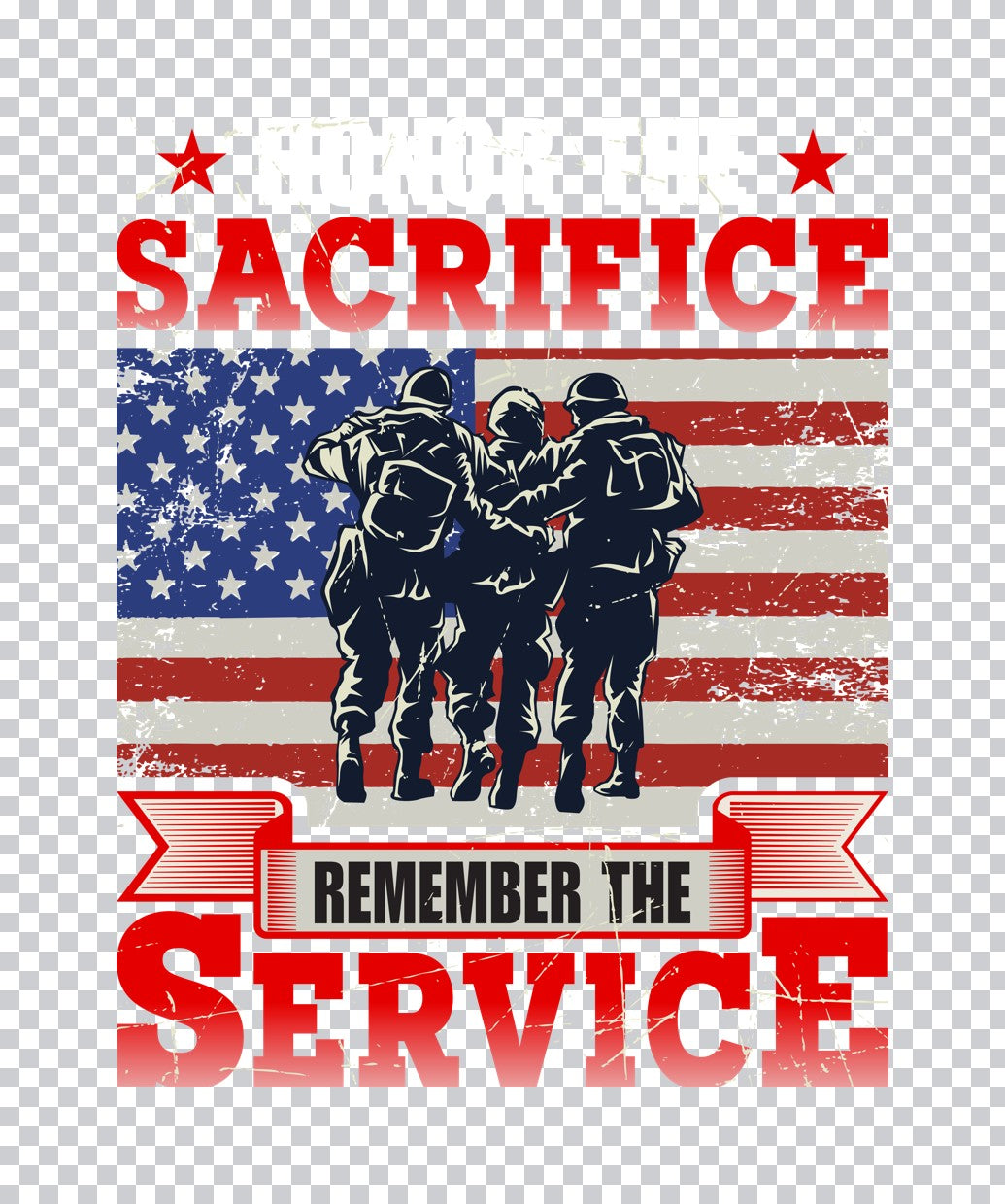 Sacrifice Remember the Service DTF Transfer