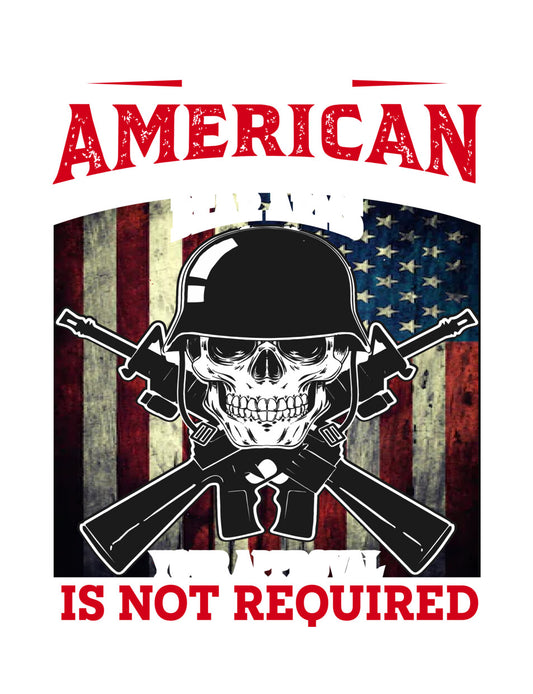 American Veteran Skull and Rifles DTF Transfer