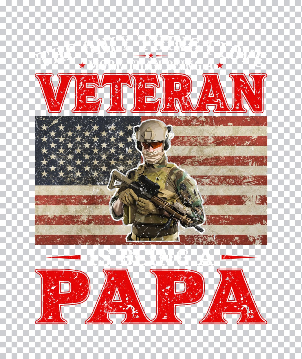 Veteran Papa Tactical Soldier DTF Transfer