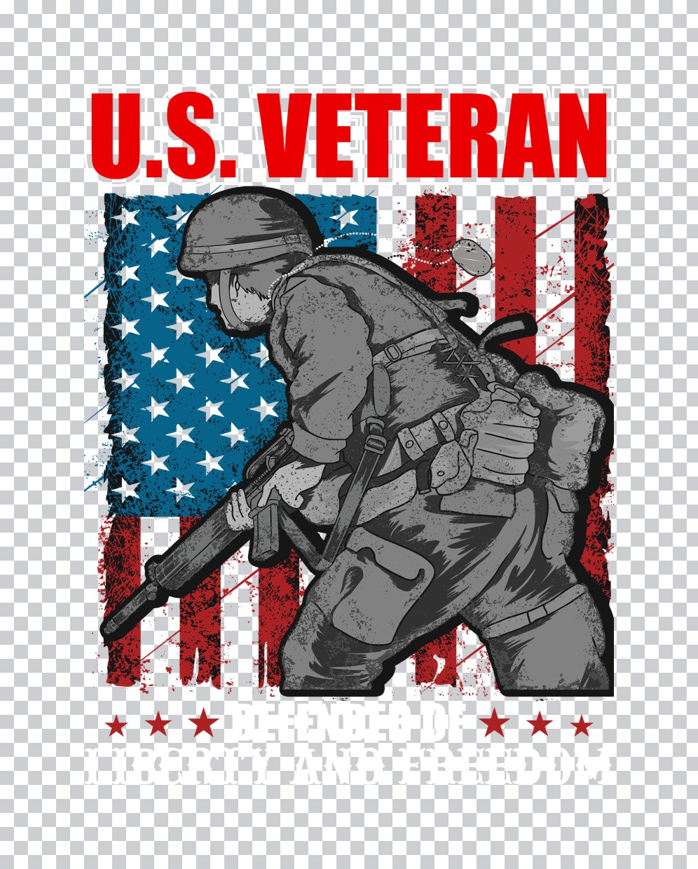 U.S. Veteran Soldier Graphic DTF Transfer