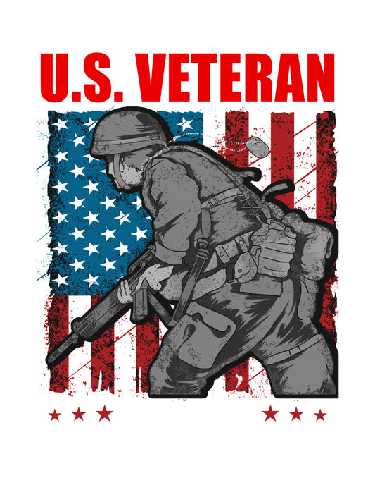U.S. Veteran Soldier Graphic DTF Transfer