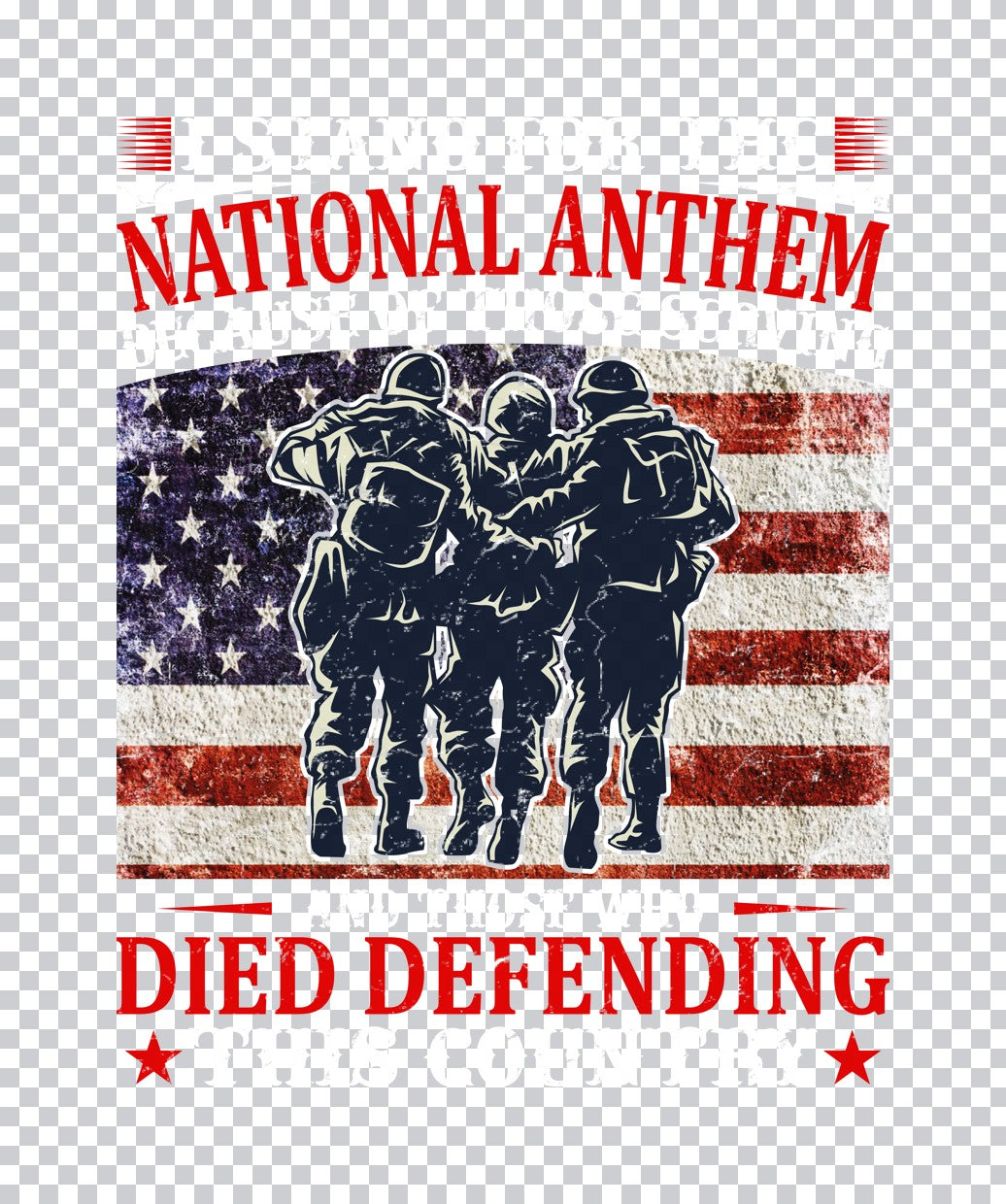 National Anthem Tribute DTF Transfer