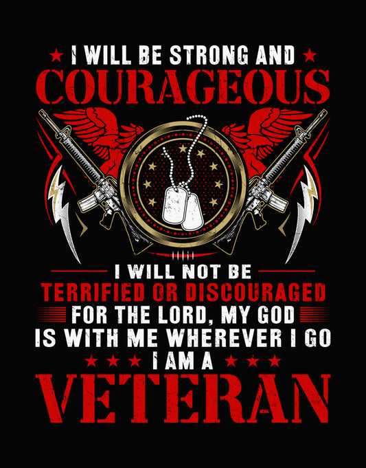 Courageous Veteran Rifle and Eagle DTF Transfer