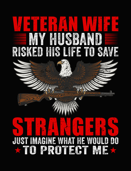 Veteran Wife Eagle Rifle DTF Transfer