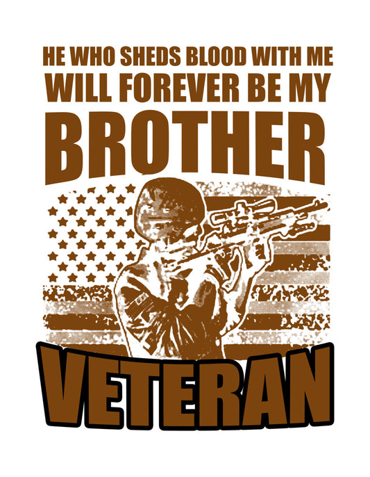 Brotherhood Veteran American Flag DTF Transfer