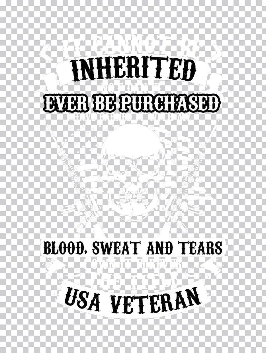 USA Veteran Blood Sweat Tears DTF Transfer