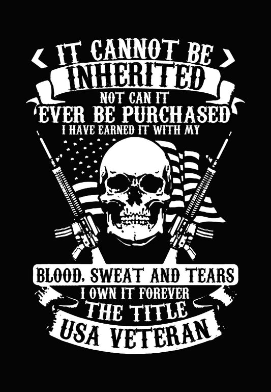 USA Veteran Blood Sweat Tears DTF Transfer