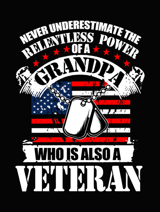 Grandpa Who Is Also a Veteran DTF Transfer