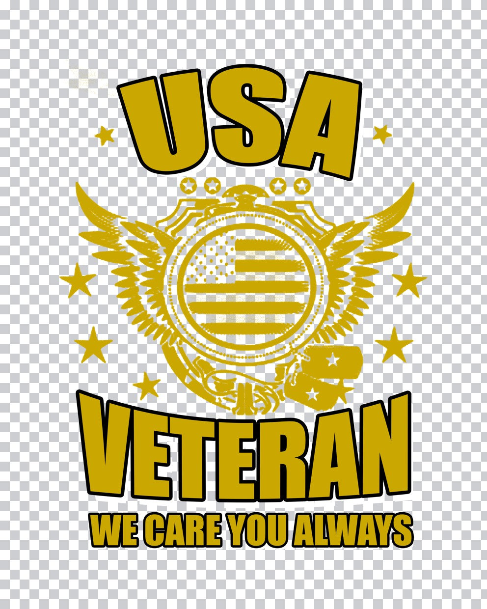 USA Veteran We Care DTF Transfer