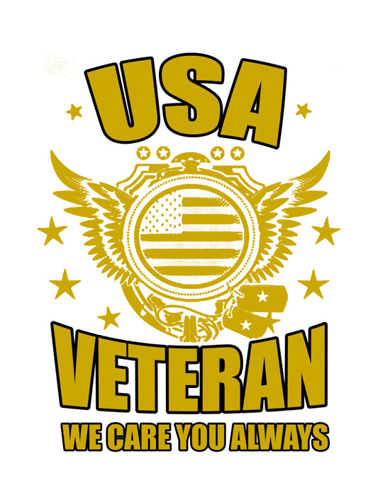 USA Veteran We Care DTF Transfer