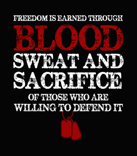 Military Dog Tags Blood DTF Transfer