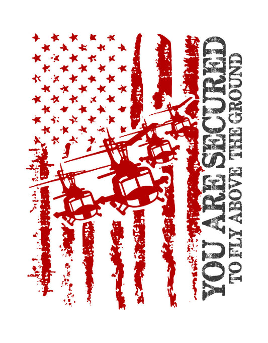 Veteran Helicopter Flag DTF Transfer