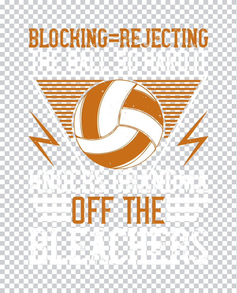 Funny Volleyball Blocking Grandma DTF Transfer